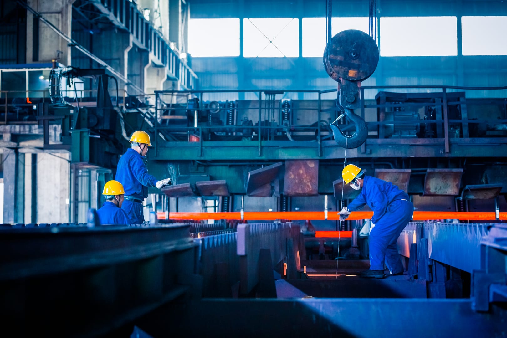 Steel factory interior